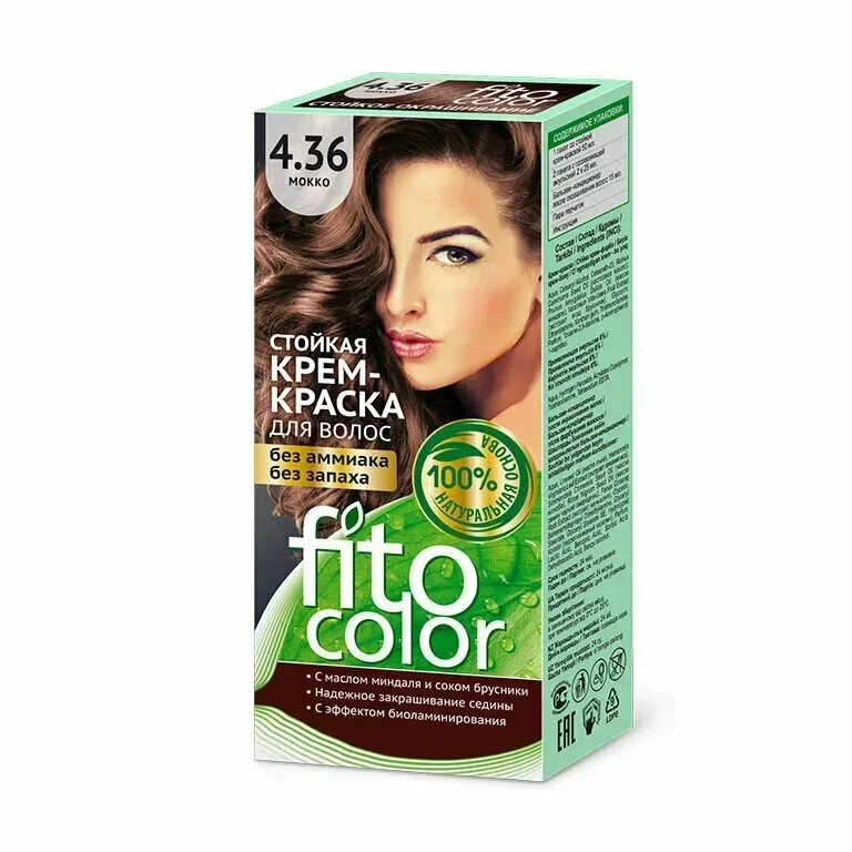 Стойкая крем-краска FitoColor 4.36 Мокко