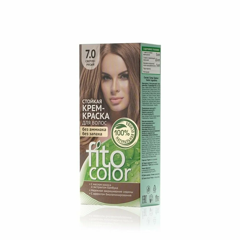 Стойкая крем-краска FitoColor 7.0 Светло русый