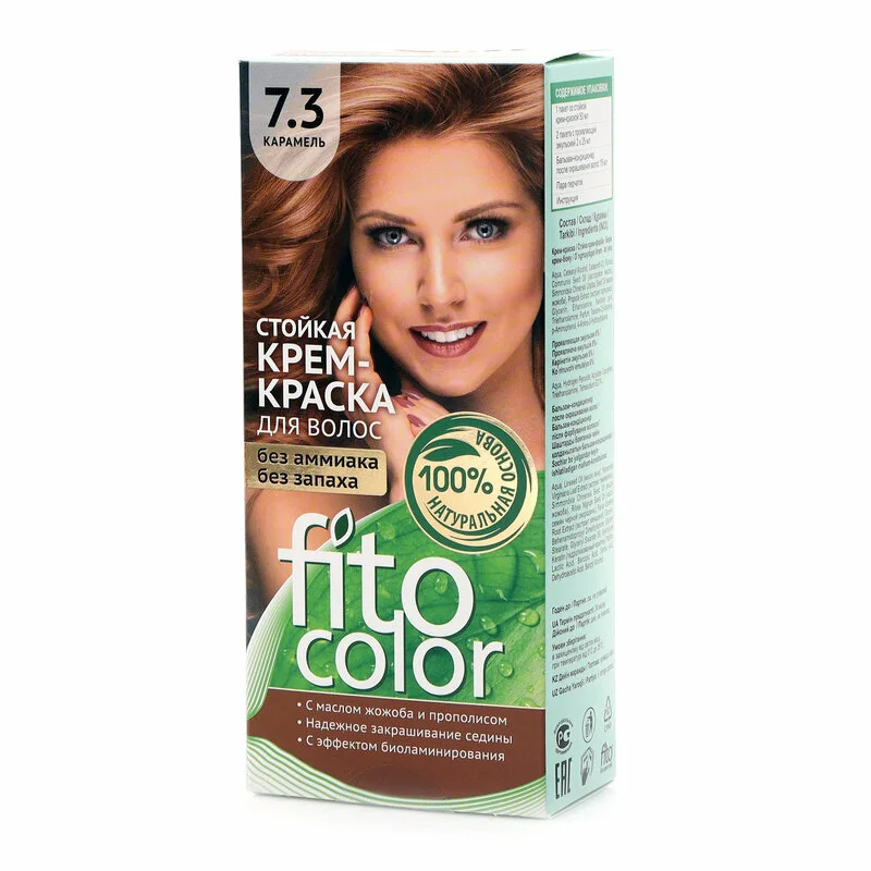 Стойкая крем-краска FitoColor 7.3 Карамель