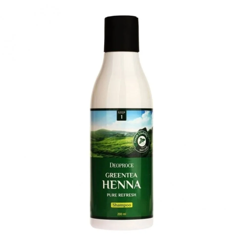 Шампунь DEOPROCE Greentea Henna Pure Refresh 200 мл