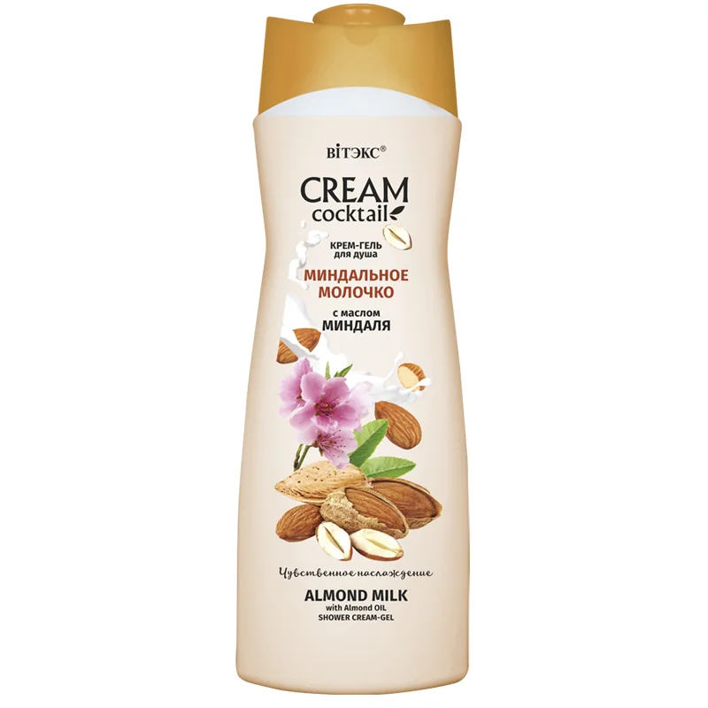 Гель для душа ВИТЕКС CREAM Cocktail МИНДАЛЬНОЕ МОЛОЧКО 515 мл