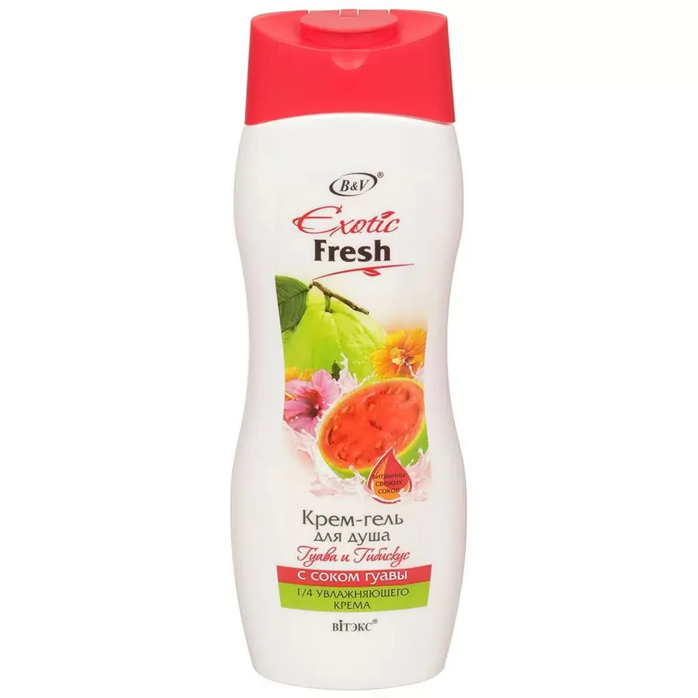 Гель для душа ВИТЕКС Exotic fresh гуава и гибискус 500 мл