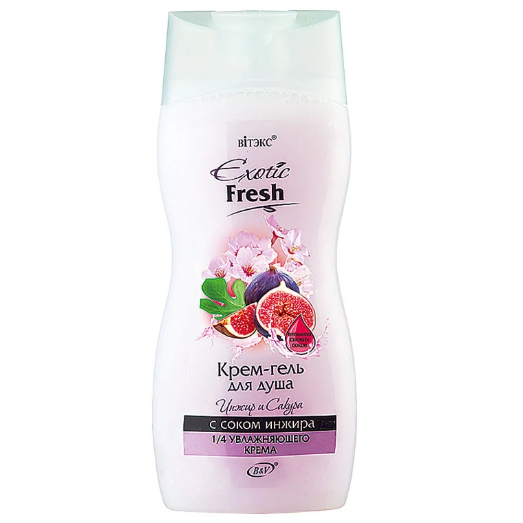 Гель для душа ВИТЕКС Exotic fresh инжир и сакура 500 мл