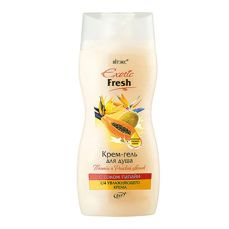 Гель для душа ВИТЕКС Exotic fresh папайя и райский цветок 500 мл
