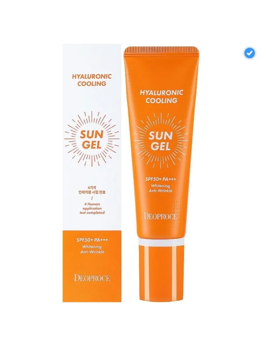 Крем СПФ 50 DEOPROCE Hyaluronic Cooling SUN GEL 50 g