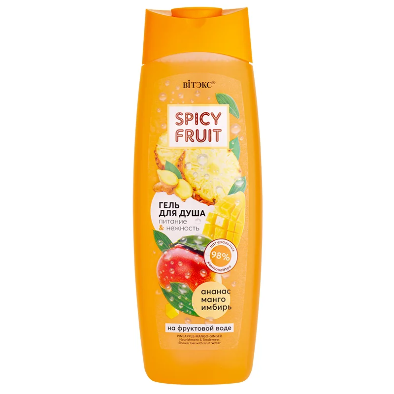Гель для душа ВИТЕКС Spicy Fruit ананас манго имбирь 515 мл