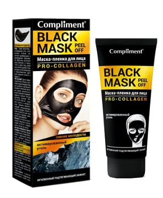 Маска Сompliment BLACK MASK Pro-Collagen в коробке 80 мл