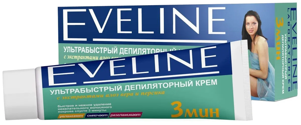 Ультрабыстрый депиляторный крем Eveline 100 мл