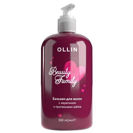 Бальзам для волос Ollin c кератином и протеинами шелка 500ml
