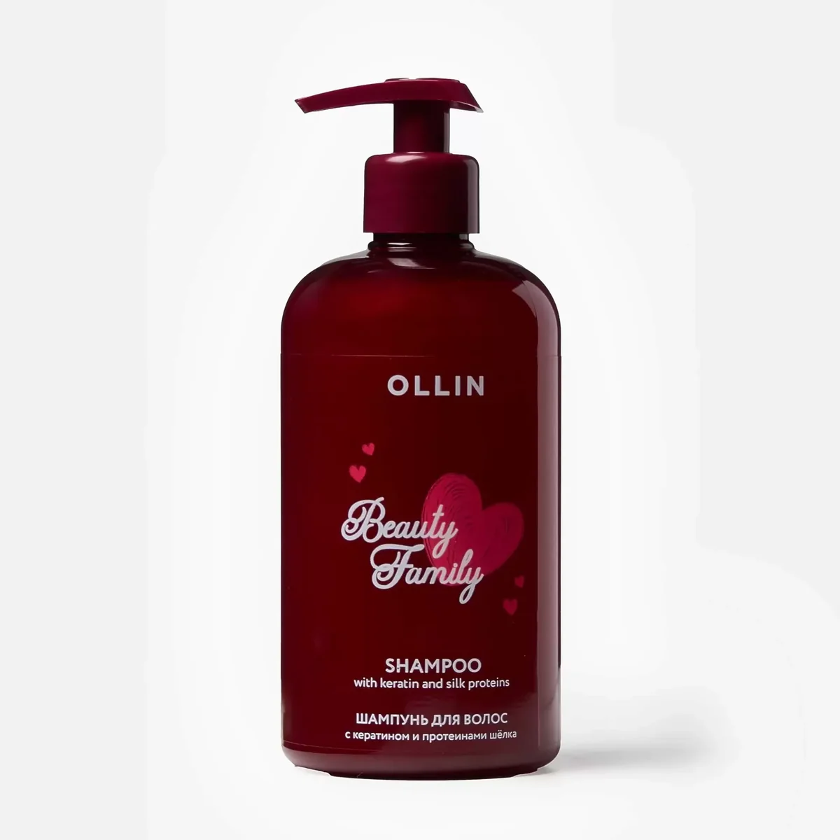 Шампунь для волос Ollin с кератином и протеинами шелка 500ml