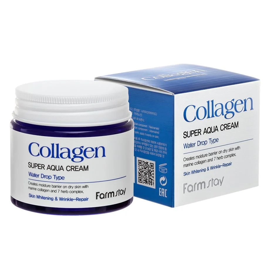 Крем для лица Farm Stay Collagen super aqua 80 ml