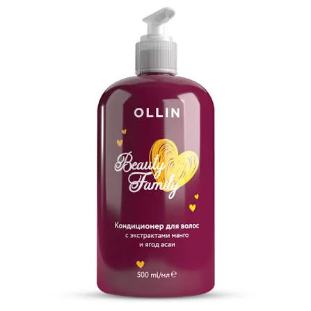 Кондиционер для волос Ollin Beauty Family с экстрактами манго и ягод асаи 500 ml
