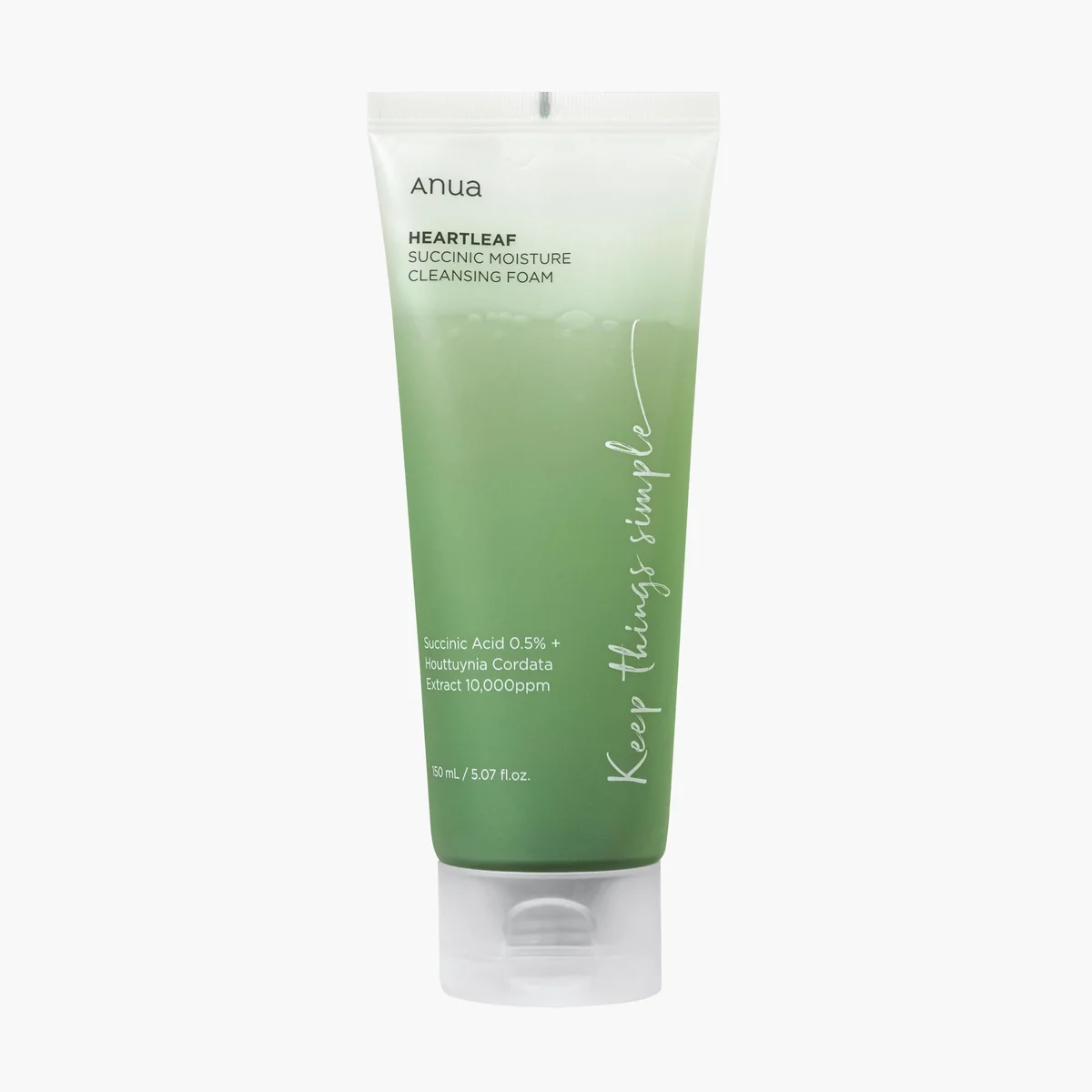 Пенка для умывания ANUA Heartleaf+Succinic Acid 150 ml