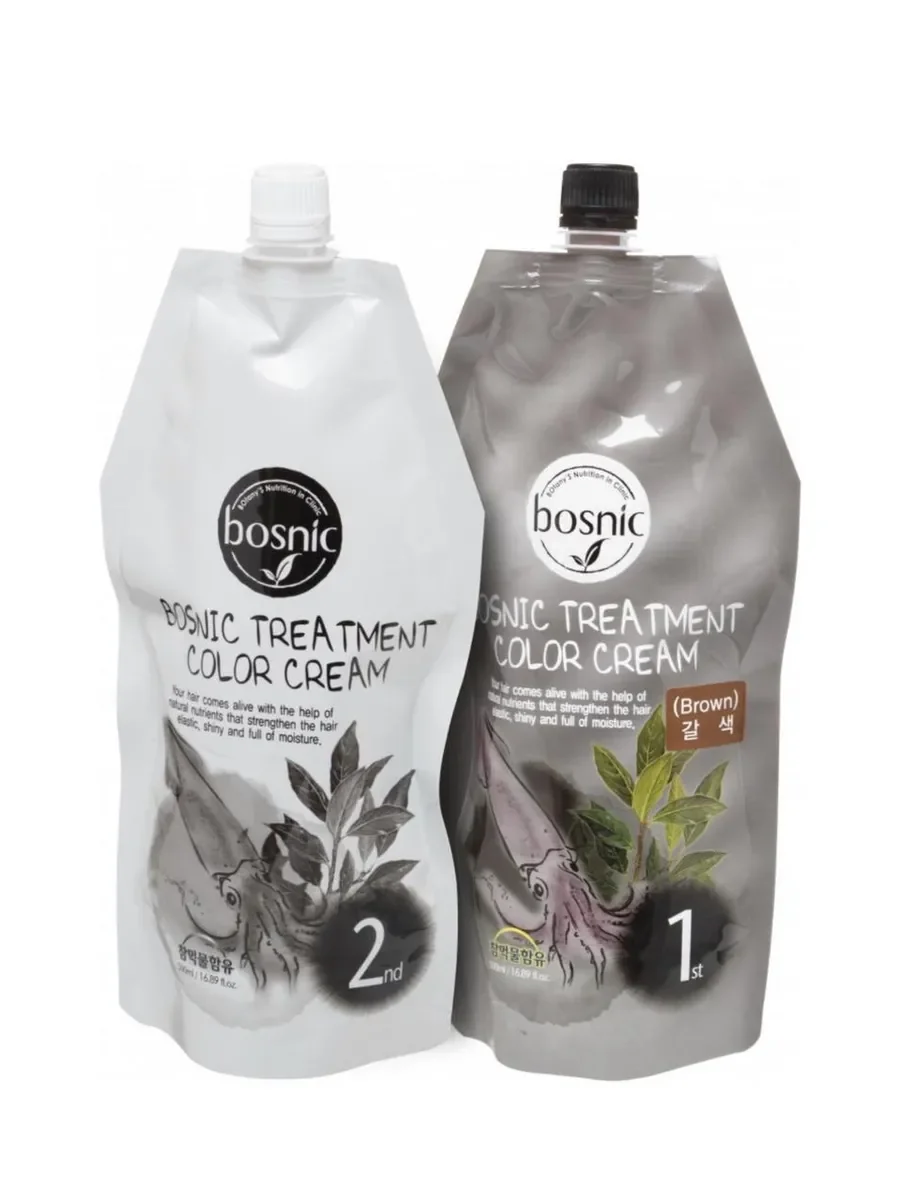 Краска для волос BOSNIC TREATMENT Dark Brown  500 ml