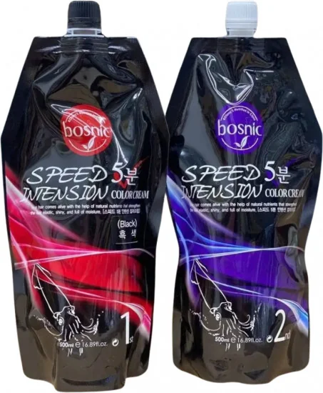 Краска для волос BOSNIC QUICK SPEED COLOR 5 NATURAL BROWN 450 ml