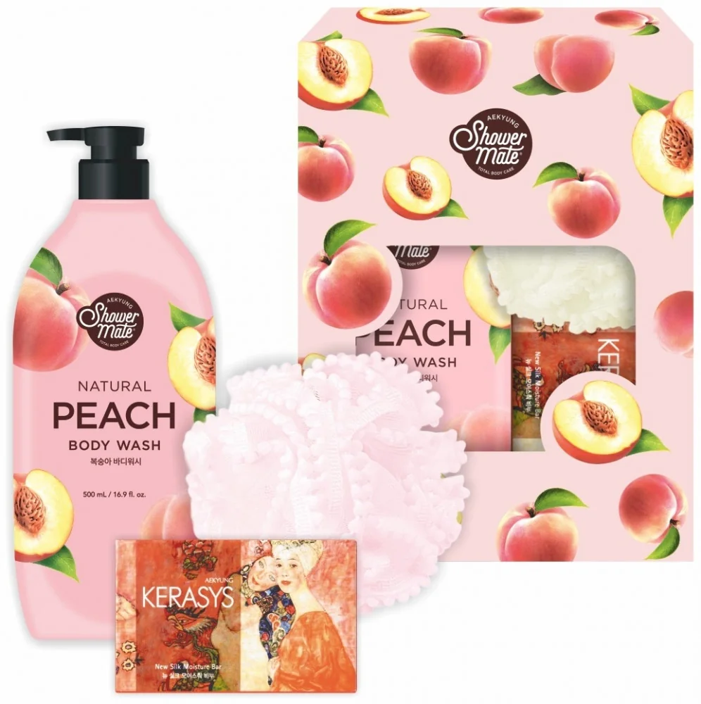Набор KERASYS SHOWER MATE PEACH BODY WASH