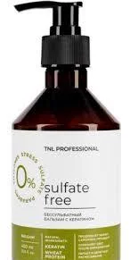 Бессульфатный бальзам  для волос TNL SULFATE FREE с кератином 400ml