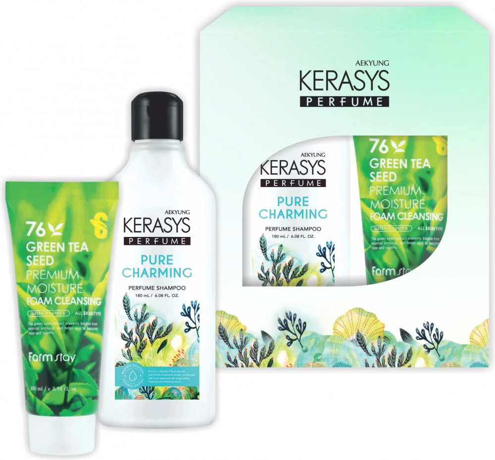 Набор KERASYS 2в1 Pure Charming шампунь+пенка для умывания