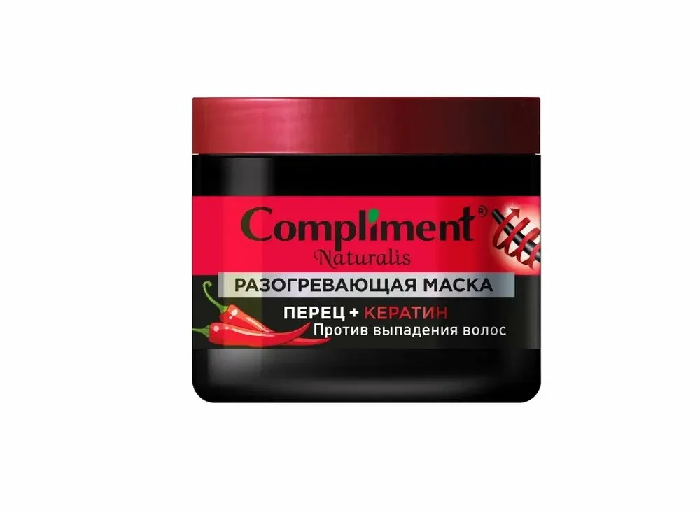 Маска для волос Compliment с перцем против выпадения разогревающая  500ml