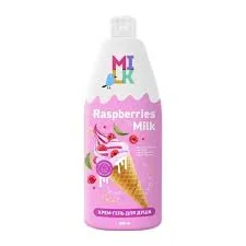 Крем-гель для душа MILK молоко и малина 800 мл