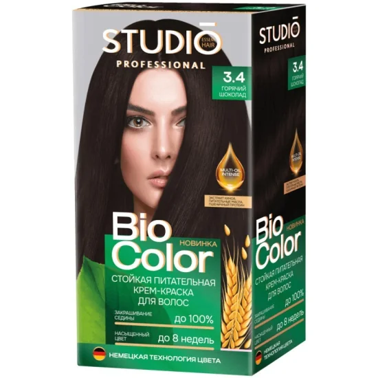 Краска для волос STUDIO Professional  Bio Color 1.0 черный