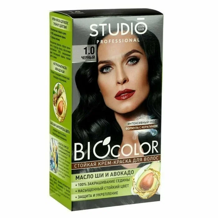 Краска для волос STUDIO Professional 1.0 черный