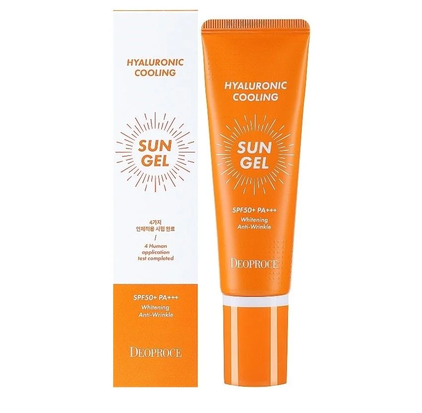 Крем СПФ 50 DEOPROCE Hyaluronic Cica SUN GEL 50 g