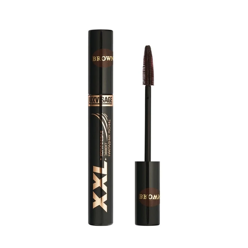 Тушь LUXVISAGE XXL коричневая-эффект накладных ресниц 9 г