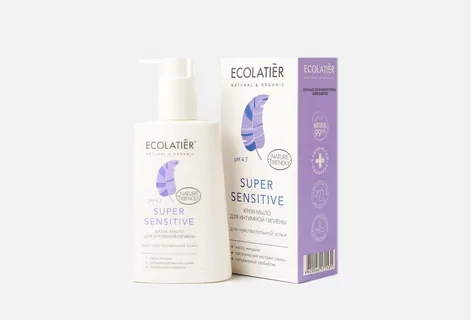 Мыло-крем для интимной гигиены ECOLATIER Super Sensitive для чувств.кожи 250 мл