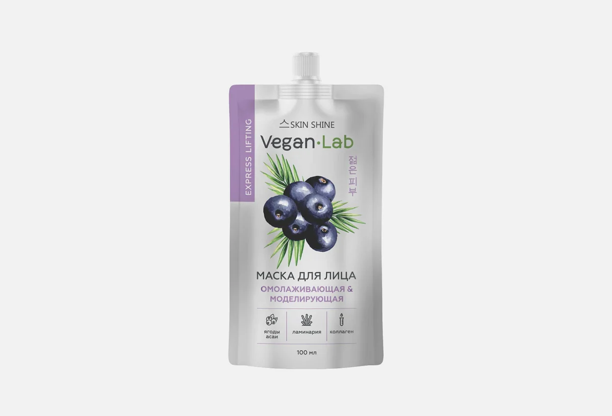 Маска для лица Skin Shine Vegan Lab омолаживающая и моделирующая Express Lifting 100мл