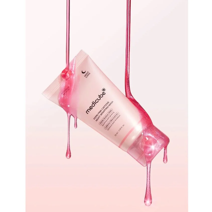 Маска-плёнка Medicube PDRN Pink Caffeine Night Wrapping Mask 75 ml