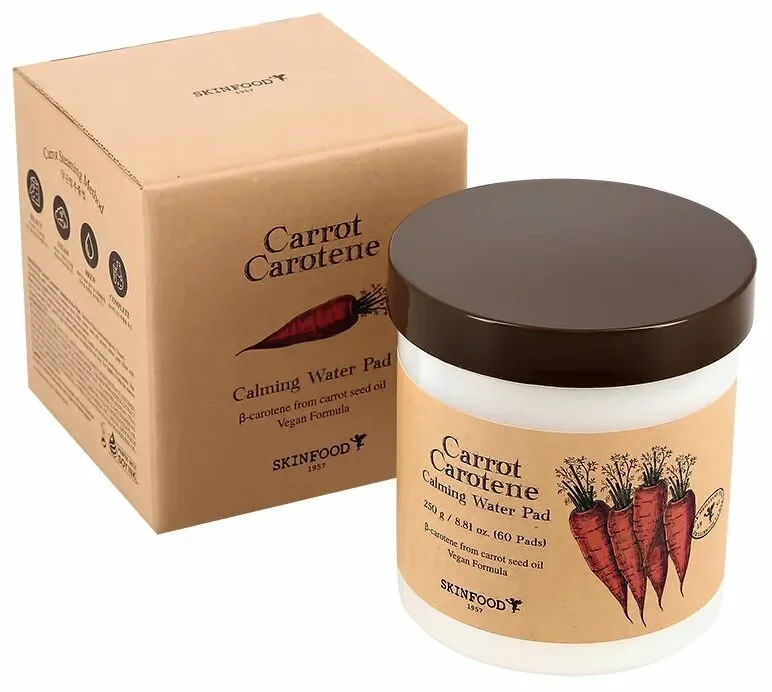 Маска для лица `SKINFOOD` CARROT CAROTENE с экстрактом и маслом моркови (успокаивающая) 27 мл