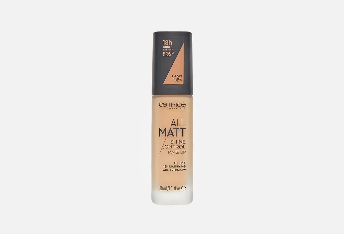 Тональный CATRICE 015 C  ALL MATT Shine Control 30 ml