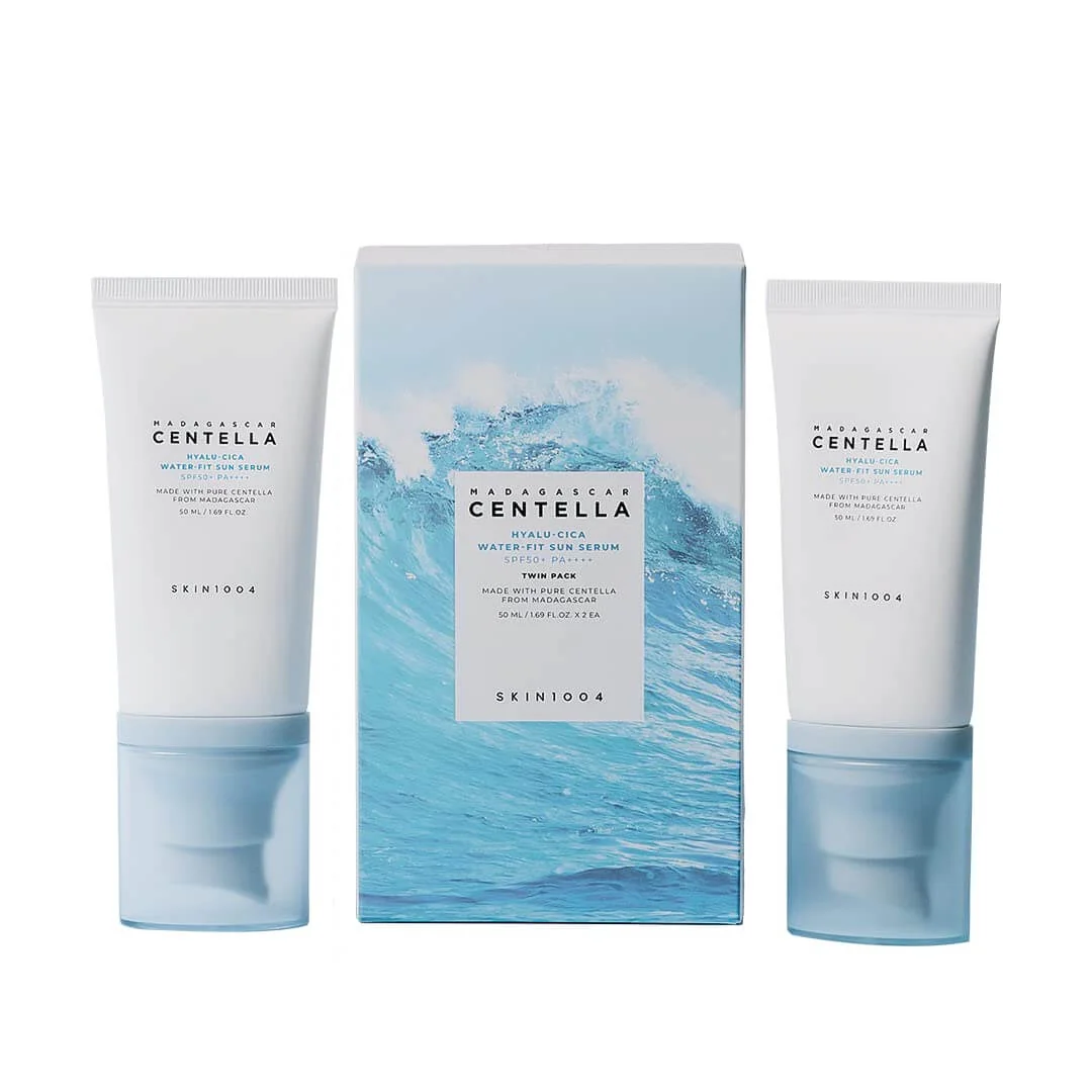 Крем СПФ SKIN1004 Madagascar Centella Hyalu-Cica Water-Fit Sun Serum SPF Twin Pack X2 EA 50 ml